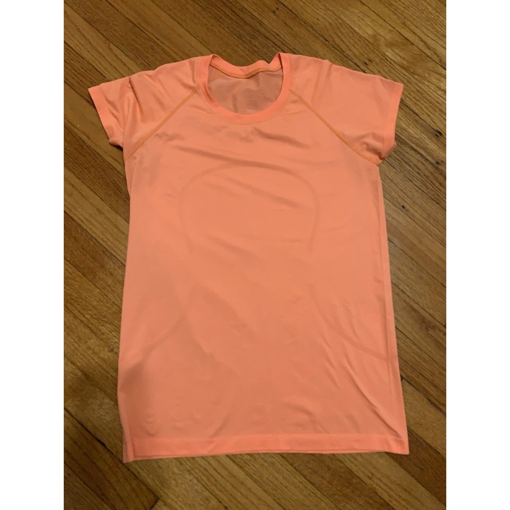 Lululemon Swiftly Tech Women's Orange Short Sleeve Athletic T Shirt Tee Top 12
